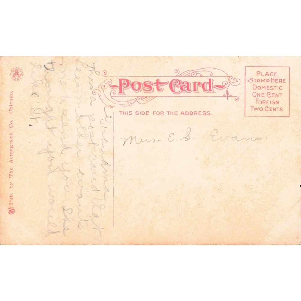 Oldest Church Tower in America Tacoma Wash Vintage Postcard AcmeGraph 12817 VG - Picture 2 of 2